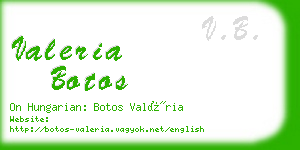 valeria botos business card